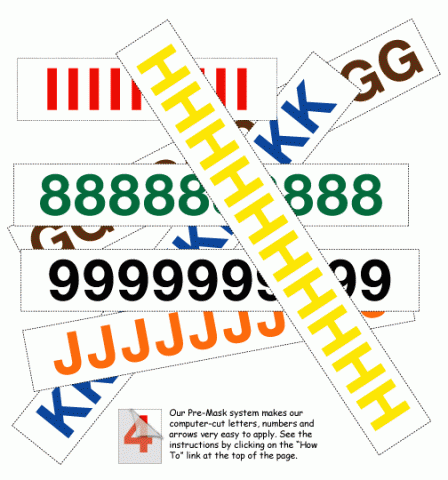 10-603 3" Tall Computer Cut Lettering