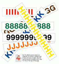 10-603 3" Tall Computer Cut Lettering